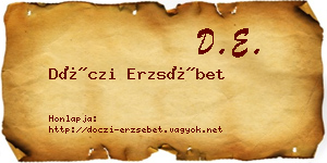 Dóczi Erzsébet névjegykártya