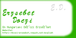 erzsebet doczi business card